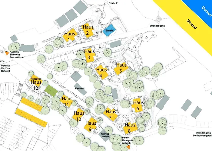 Duenenhaeuser Unserusedomde Ca40qm Mit Parkplatz Direkt Am 3i1 아파트 우케리츠